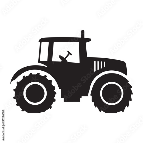 tractor silhouette vector icon illustration