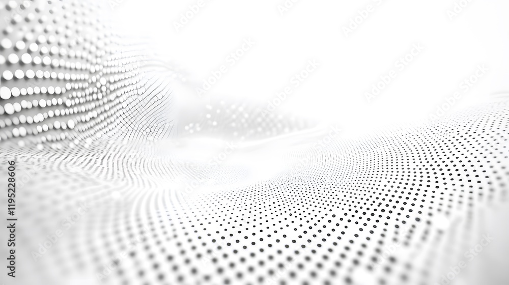 Abstract Waves of Dots Creating a Textured White Background Abstract Waves of Dots Creating a Textured White Background