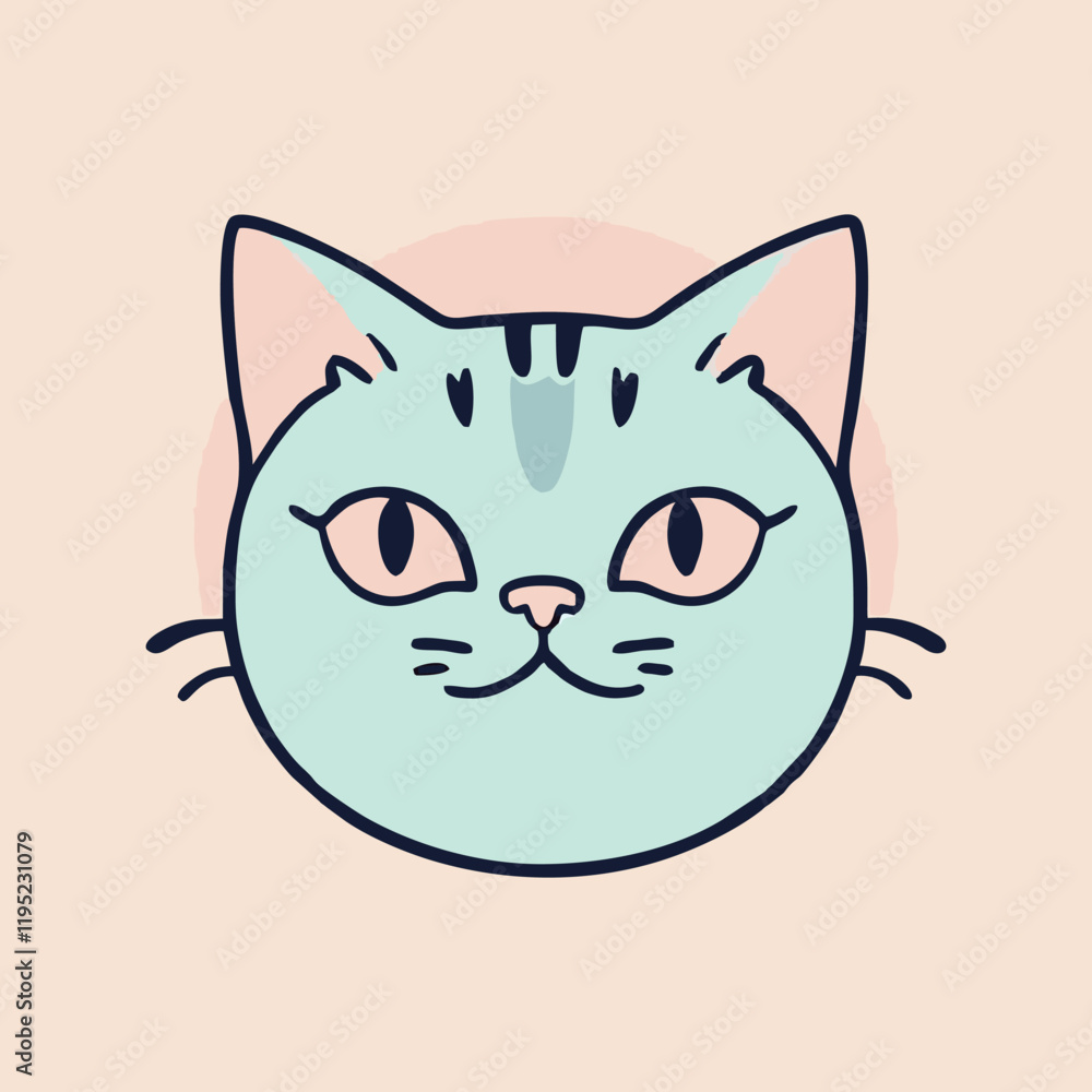 cute cat with pastle color cute cat with pastle color