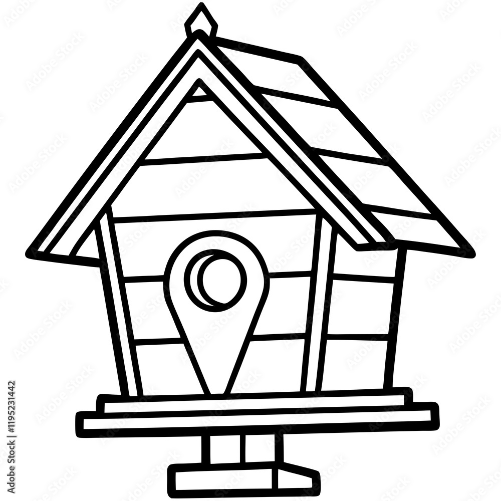 Modern Line Art Birdhouse Collection Modern Line Art Birdhouse Collection
