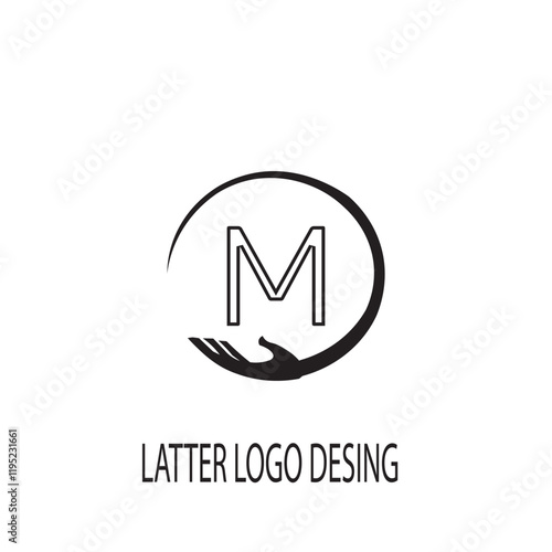 m latter logo and vector