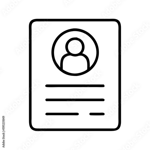 Analytics icon featuring profile document for target audience analysis in business