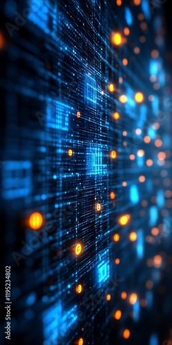 Wallpaper Mural Abstract digital data flow background. Torontodigital.ca