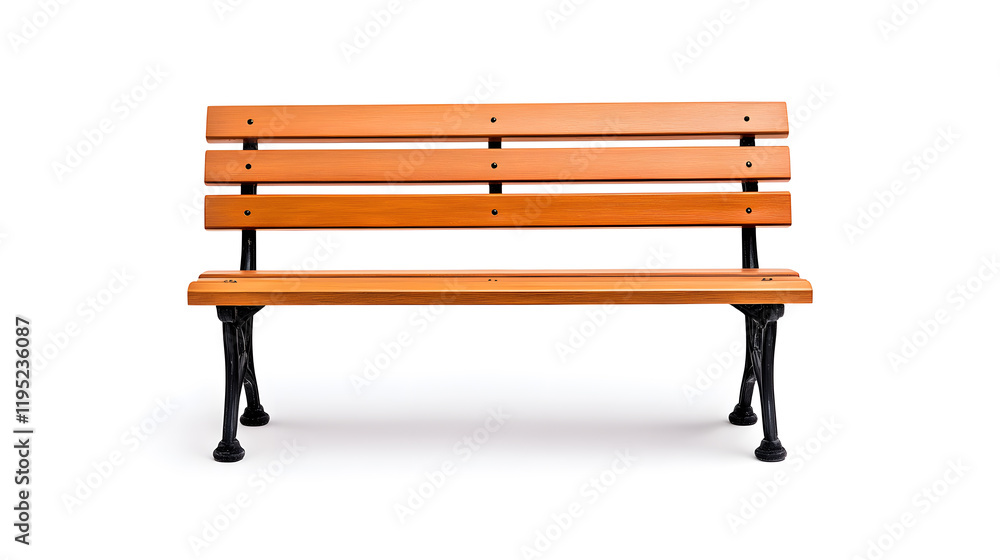 Wooden bench, isolated on white background. Wooden bench, isolated on white background.