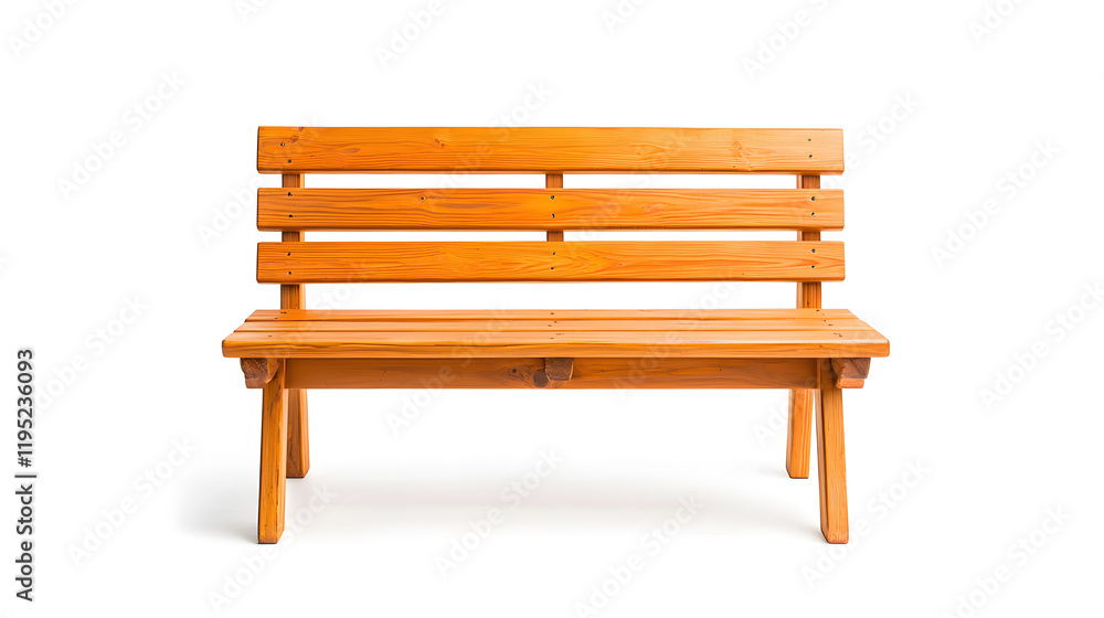 Wooden bench, isolated on white background. Wooden bench, isolated on white background.
