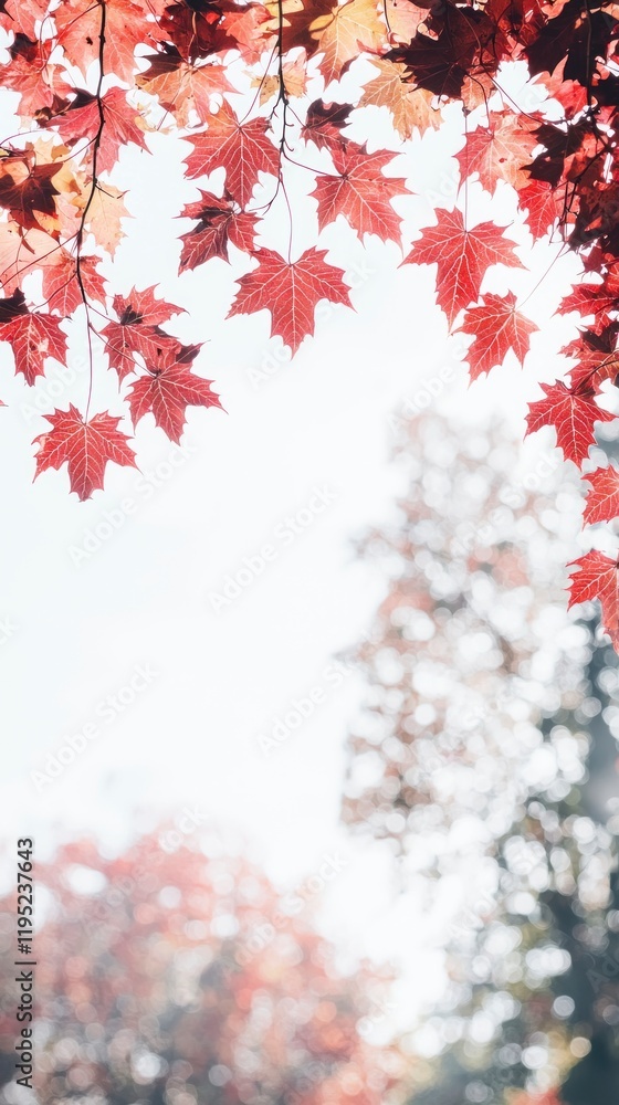 Autumn Maple Leaves Fall Foliage Nature Background Bokeh Autumn Maple Leaves Fall Foliage Nature Background Bokeh
