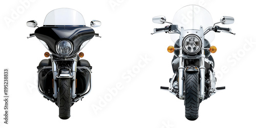 Classic Cruiser Motorcycles on Display with Chrome Accents and Style