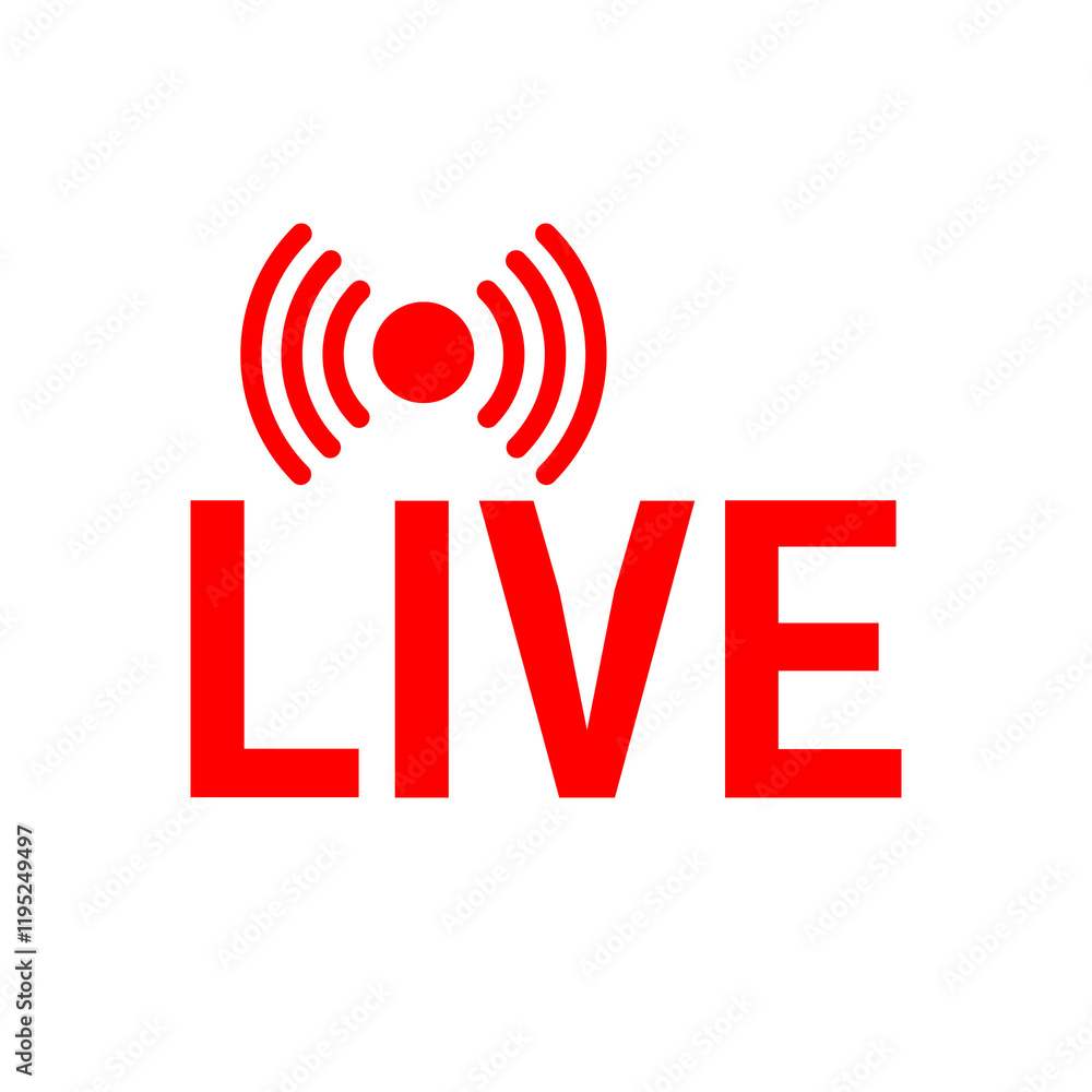 Live icon on transparent background Live icon on transparent background