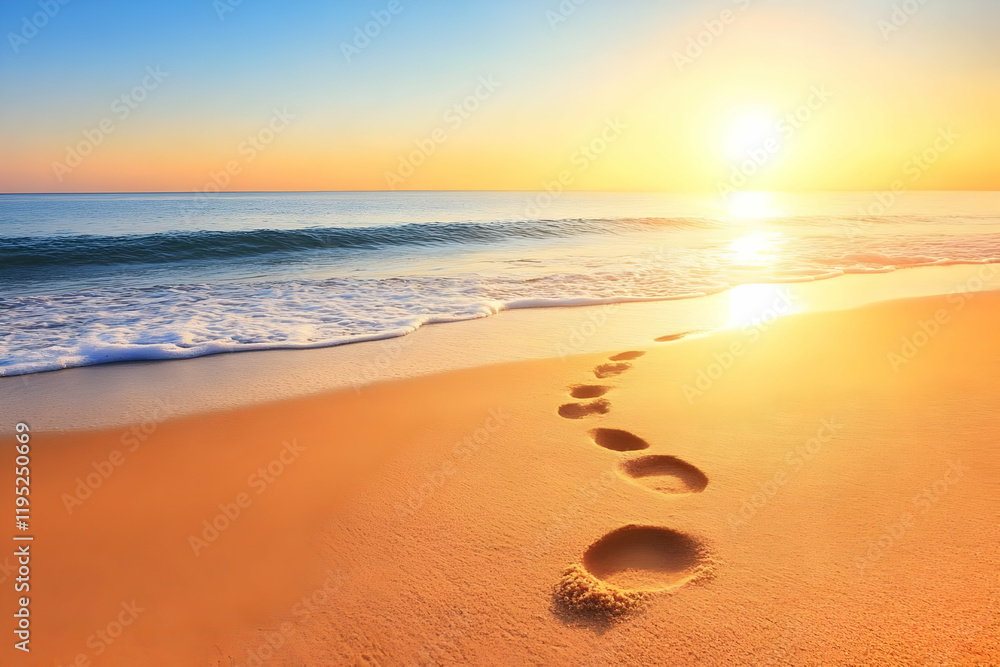 Sunrise Beach Footprints Photo Sunrise Beach Footprints Photo