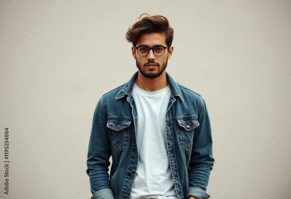 Fototapeta premium Hipster portrait with relaxed expression