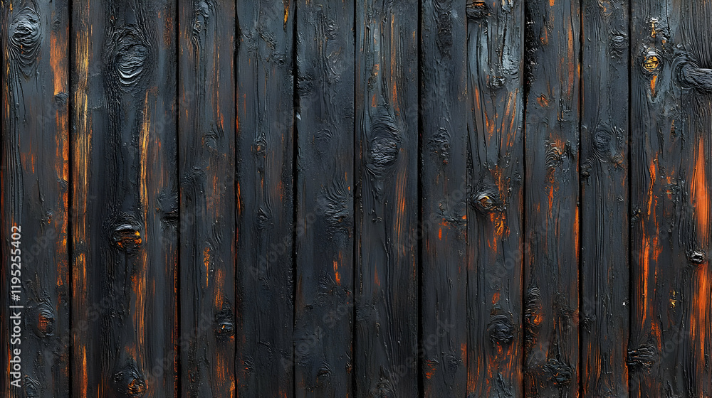 Charred and Weathered Vertical Wooden Planks Background Texture Charred and Weathered Vertical Wooden Planks Background Texture