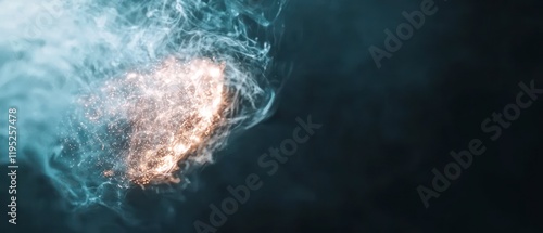 Wallpaper Mural Futuristic Energy Burst  Abstract Smoke  Glowing Particles  Tech Background Torontodigital.ca
