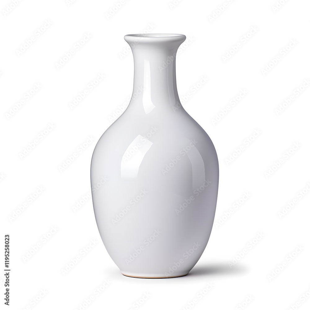 White vase mock up isolated on white background White vase mock up isolated on white background