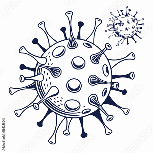 Human Metapneumovirus Vector Illustration 