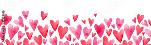 Cute hand drawn hearts seamless pattern, lovely romantic background, great for Valentine's Day, Mother's Day, textiles, wallpapers, banners  - vector design