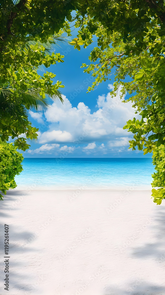 Tropical Beach Background Illustration Tropical Beach Background Illustration