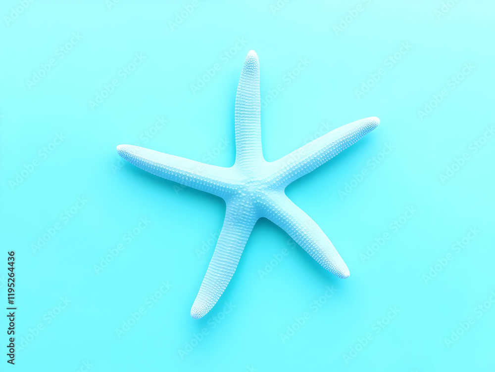 Blue Starfish Minimalist Illustration Blue Starfish Minimalist Illustration