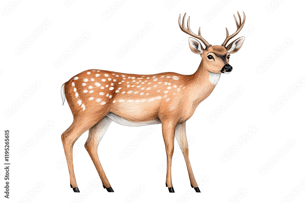 Deer silhouette wildlife simple drawing animal isolated on white background Deer silhouette wildlife simple drawing animal isolated on white background