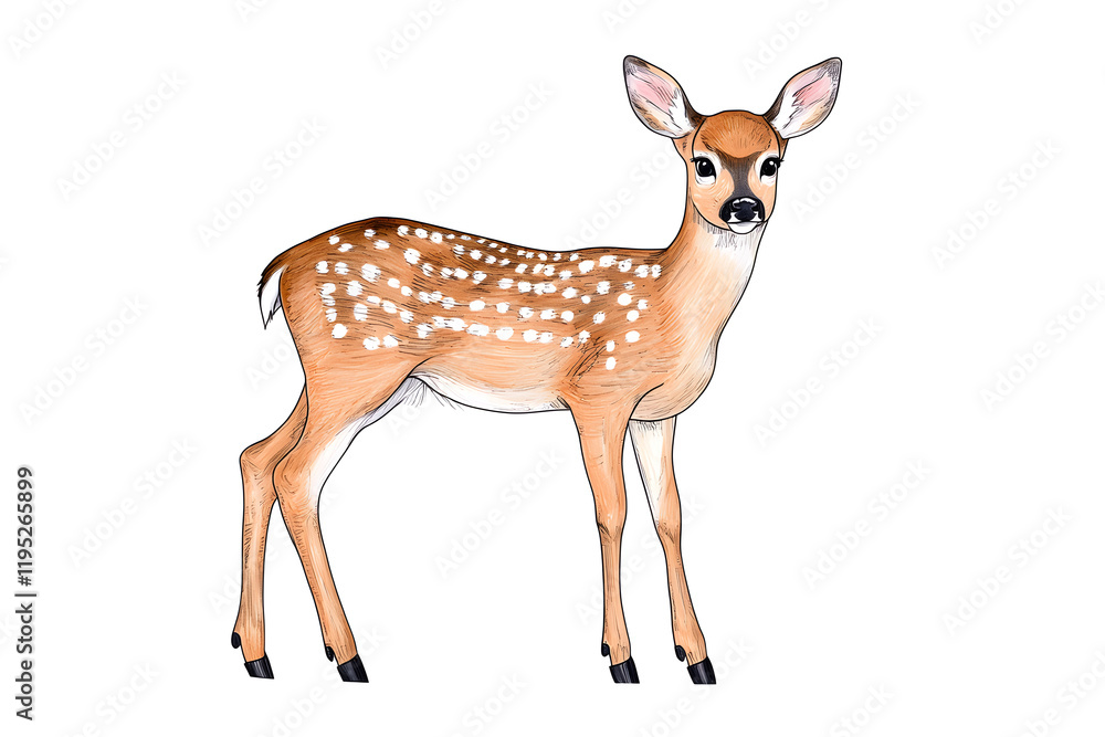 Deer silhouette wildlife simple drawing animal isolated on white background Deer silhouette wildlife simple drawing animal isolated on white background