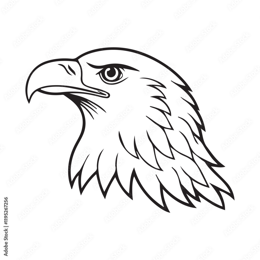 Obraz premium Eagle line art