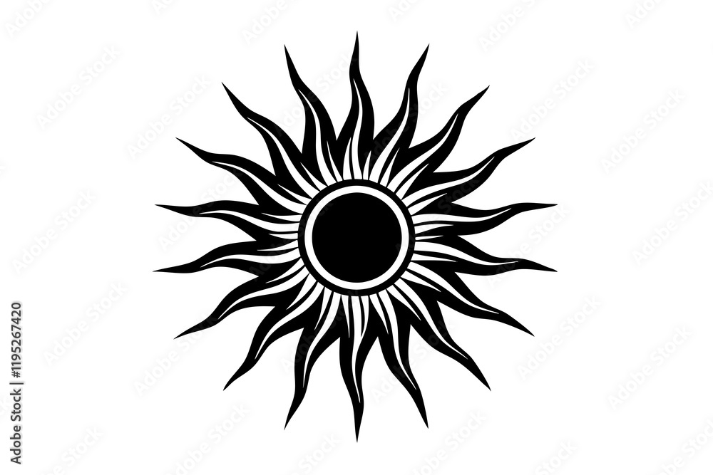 sun and flower silhouette vector sun and flower silhouette vector