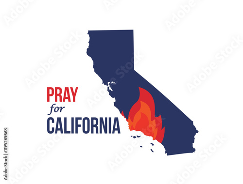 Pray for Los Angeles, California concept background.