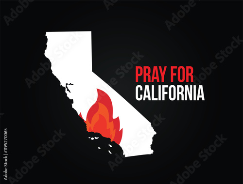 Pray for Los Angeles, California concept background.