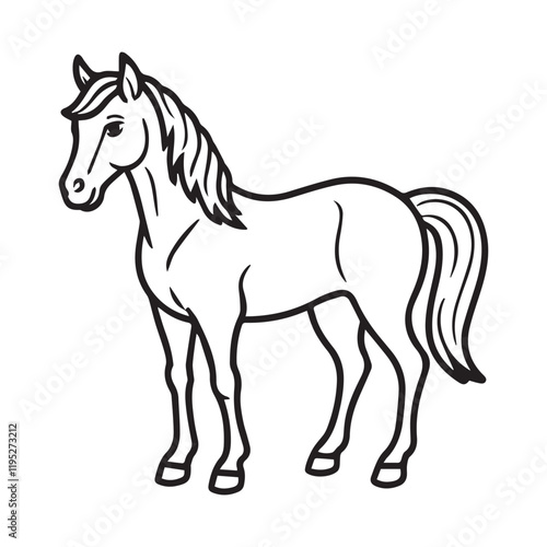 Wallpaper Mural Cute horse animal  Torontodigital.ca