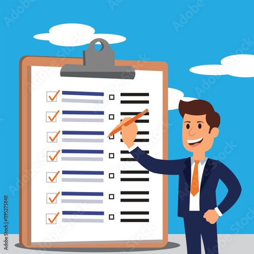 Complete checklist or finishing checkbox, task done within deadline, complete tasks list or project, Job description, qualification and requirement for job position, working scope document,