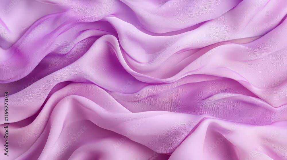 Obraz premium Wavy pale purple fabric background with a smooth texture and gentle folds
