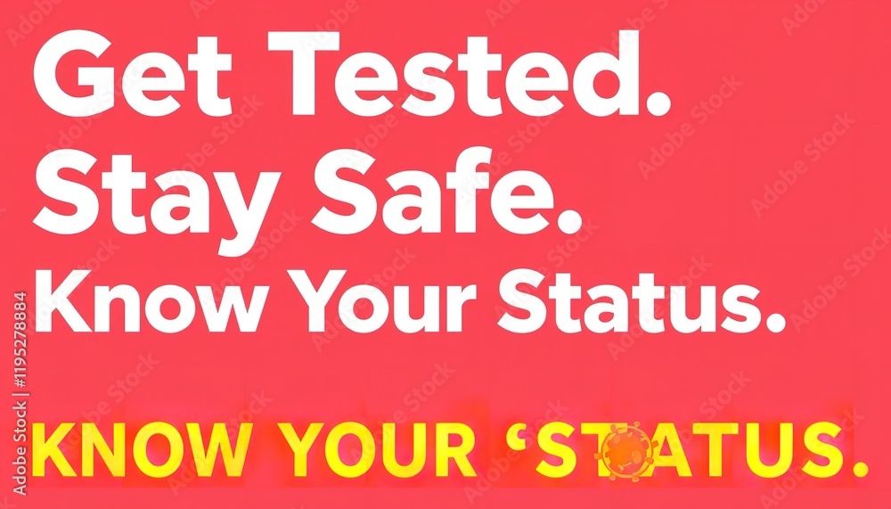 Important Public Health Message Get Tested Stay Safe Know Your Status for Safety and Well Being Public Awareness Campaign Important Public Health Message Get Tested Stay Safe Know Your Status for Safety and Well Being Public Awareness Campaign