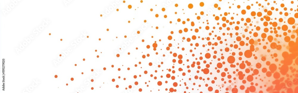 Vibrant orange halftone dots create a warm gradient effect in a dynamic design element Vibrant orange halftone dots create a warm gradient effect in a dynamic design element