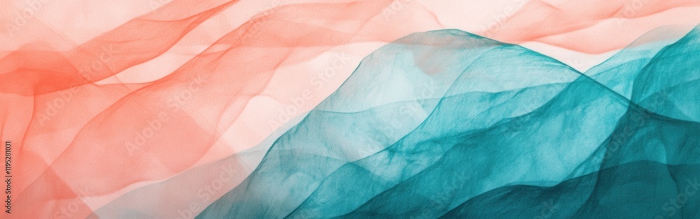 custom made wallpaper toronto digitalMinimalist gradient design featuring flowing pencil strokes in soft coral and teal hues creating a serene atmosphere