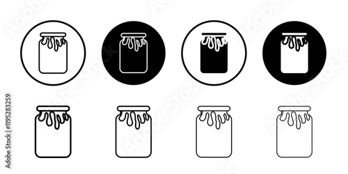 honey icon Simple outline illustration set
