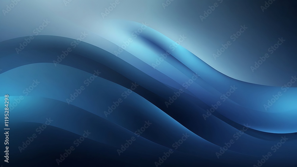 Fototapeta premium Abstract background with gradient waves in shades of blue, orange, and white