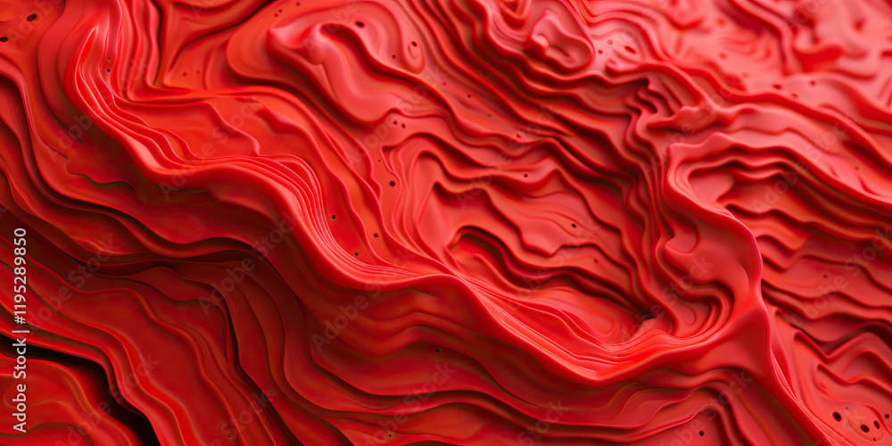 Fototapeta premium Abstract Red Layered Forms