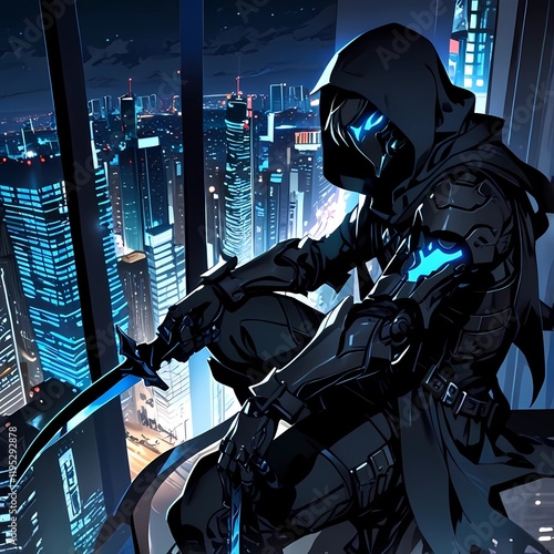 cyber person in the night