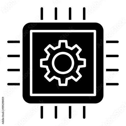 Computer chip icon