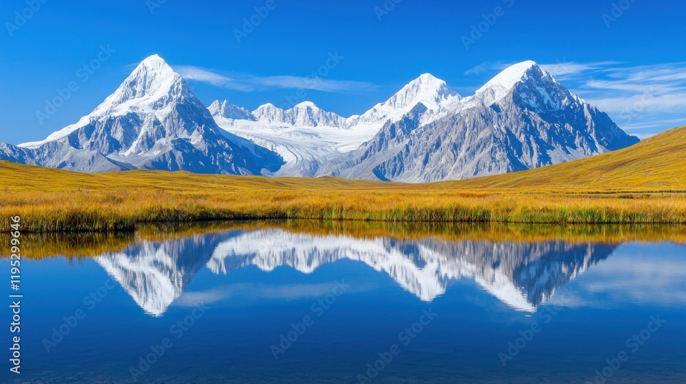 Majestic Mountain Reflection in Calm Lake Majestic Mountain Reflection in Calm Lake