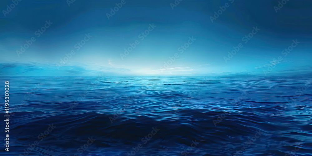 Obraz premium Ocean Surface at Twilight