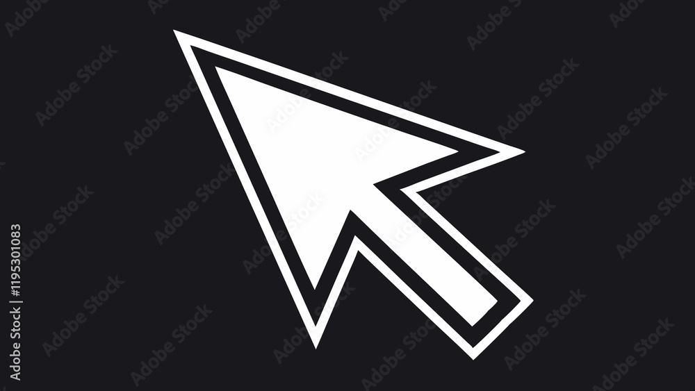 An arrow sign on black background. An arrow sign on black background.