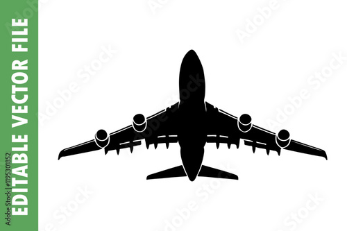 airplane isolated on white vector 