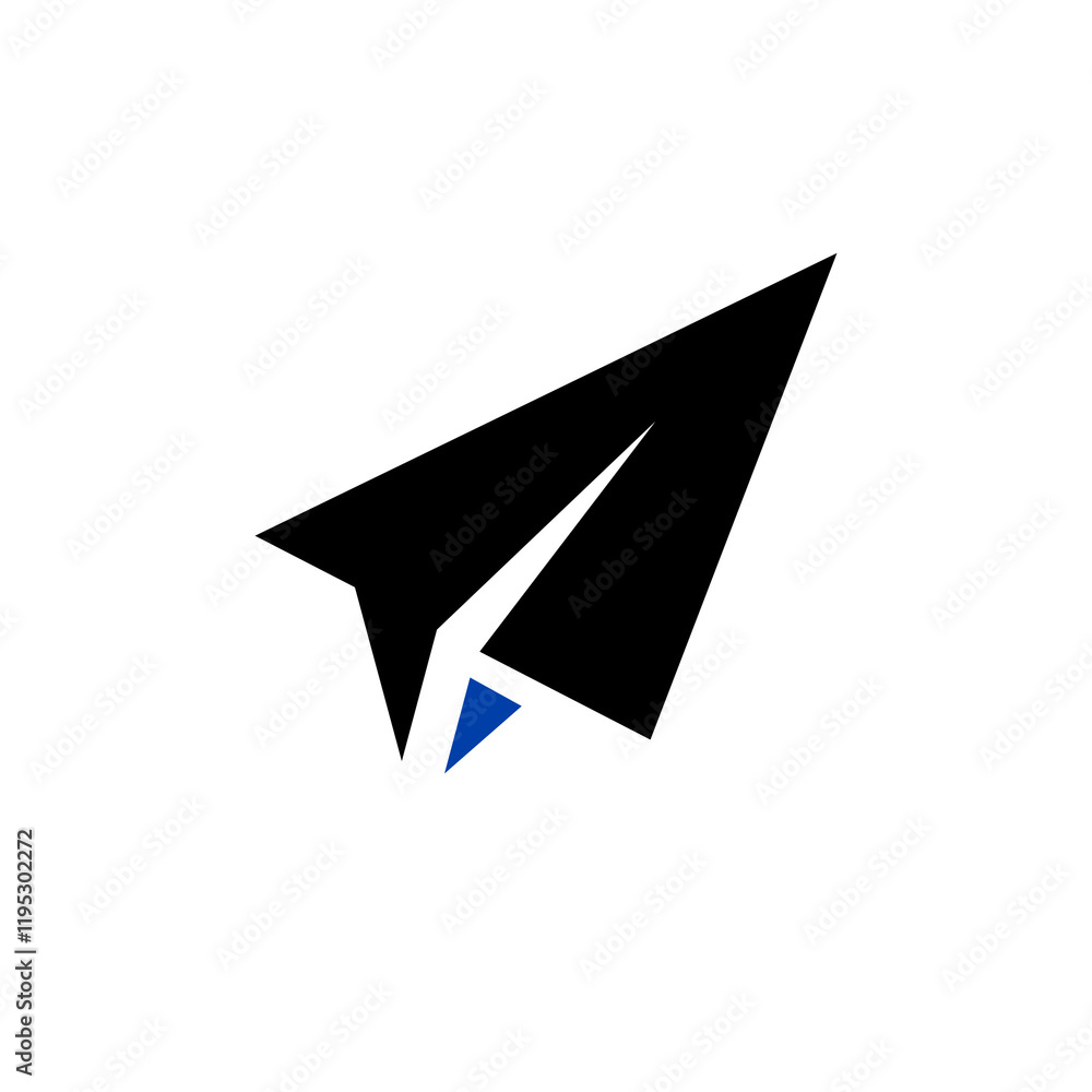 Paper plane on transparent background Paper plane on transparent background