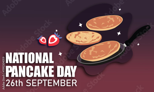 Pancakes toss in the pan, hung in the air vector illustrations.