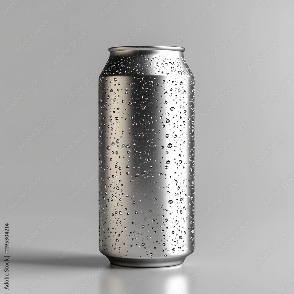 Modern Aluminum Beverage Can 3D Mockup Modern Aluminum Beverage Can 3D Mockup