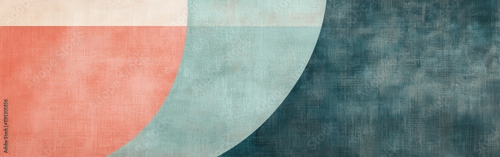 Fototapeta premium Faint pencil strokes create a muted abstract composition with soft colors and geometric shapes