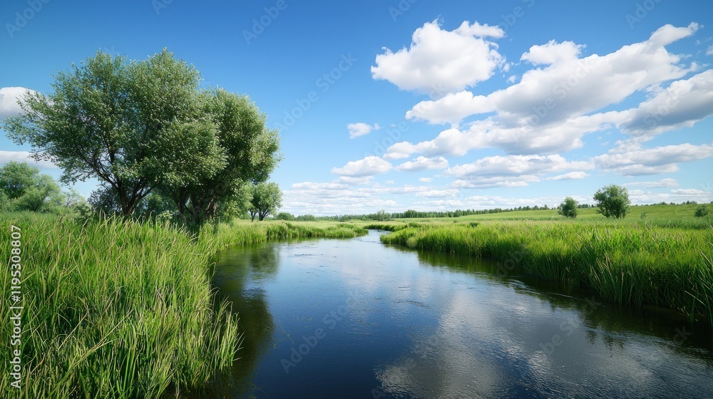 Summer River Landscape Summer River Landscape