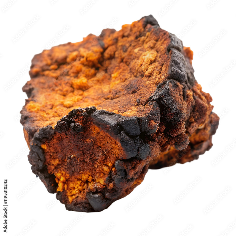 Chaga mushroom isolated on transparent background Chaga mushroom isolated on transparent background