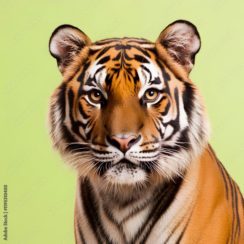 Fototapeta premium Majestic Tiger Portrait Illustration