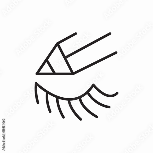 eyelash extension icon vector sign